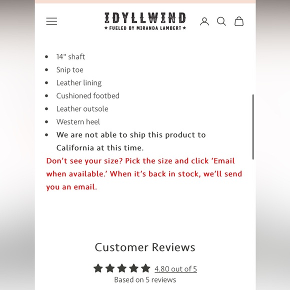 NEW WITH TAGS - IDYLLWIND SLAY PYTHON TALL WESTERN BOOTS - SNIP TOE 6.5 - Picture 7 of 7